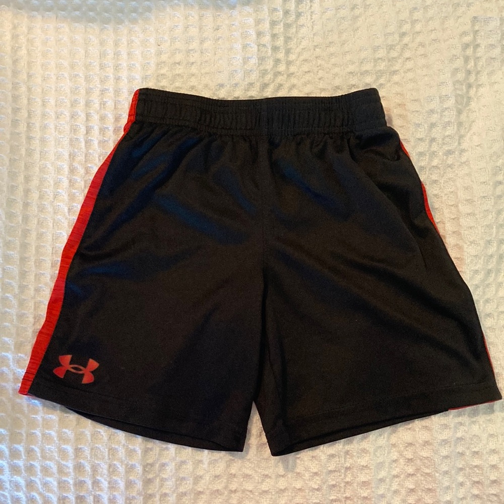 Under Armour Kids Black and Red Shorts